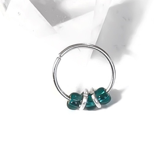 20G Boho Cartilage Hoop Earring Nose/Septum Ring - Picture 4 of 8